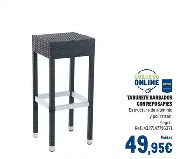 Taburete Barbados Con Reposapies