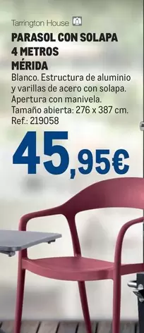 Tarrington - Parasol Con Solapa 4 Metros