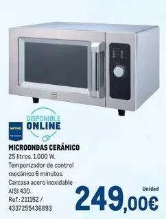 Control - Microondas Cerámico