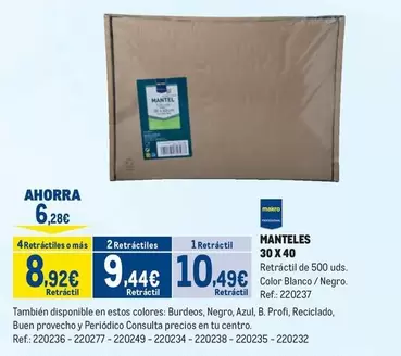 makro - Manteles 30 X 40