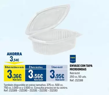 makro - Envase Con Tapa Microondas