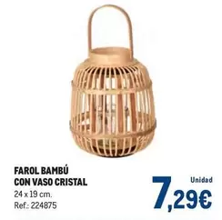Cristal - Farol Bambù Con Vaso