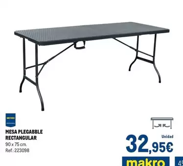 makro - Mesa Plegable Rectangular