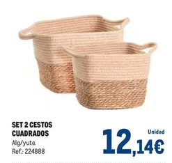 Set 2 Cestos Cuadrados