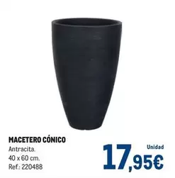 antracita - Macetero Conico