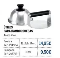 Campana - útiles para hamburguesas