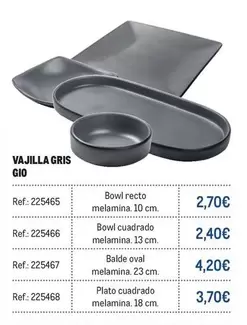 Gio - Vajilla Gris