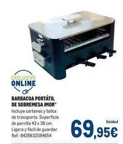 Barbacoa Portátil De Sobremesa Imor
