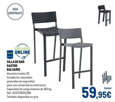 Silla De Bar Gastro Balsario