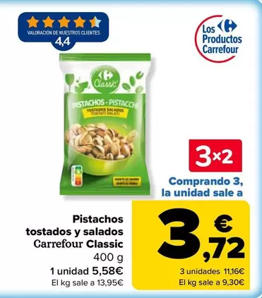 Carrefour Classic - Pistachos Tostados Y Salados