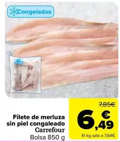 Carrefour - Filete De Merluza Sin Piel Congelado 
