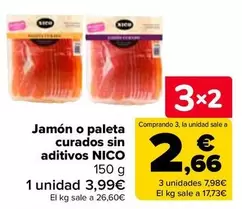 Nico - Jamón O Paleta Curados Sin Aditivos