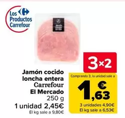 Carrefour El Mercado - Jamon Cocido Loncha Entera