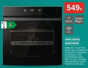 Hisense - Horno BSA66X46ADBG