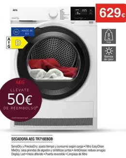 AEG - Secadora T8r718ebob