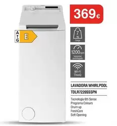 Whirlpool - Lavadora TDLR7220SSSPN