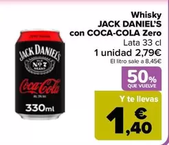 Jack Daniel's - Whisky Con Coca-ColaZero