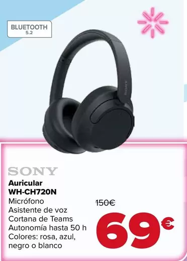Sony - Auricular  Wh-ch720n