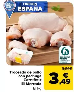 Carrefour El Mercado - Troceado De Pollo Con Pechuga