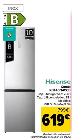 Hisense - Combi  Rb440n4ccb