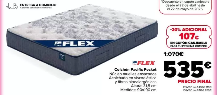 Flex - Colchon Pacific Pocket