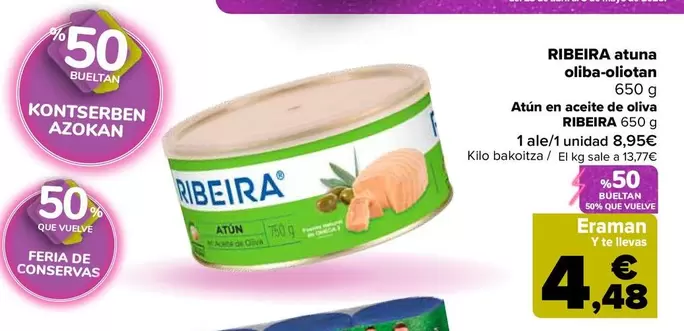 Ribeira - Atun En  Aceite De Oliva  