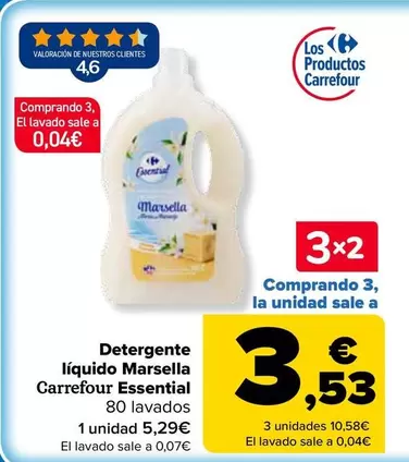 Carrefour Essential - Detergente Liquido Marsella  