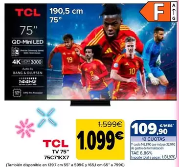 TCL - Tv 75" 75C71KX7