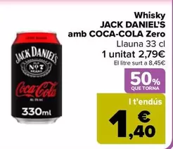 Jack Daniel's - Whisky Con Coca-ColaZero