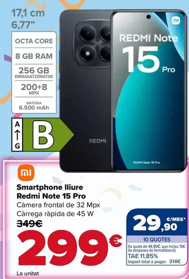 Xiaomi - Smartphone Libre Redmi Note 15 Pro