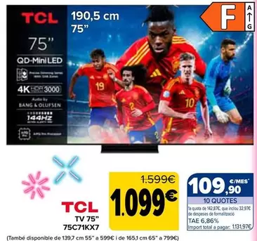 TCL - Tv 75" 75C71KX7
