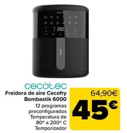 Cecotec - Freidora De Aire 6000 Cecofry Bombastik 6000
