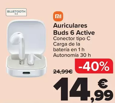 Xiaomi - Auriculares Buds 6 Active