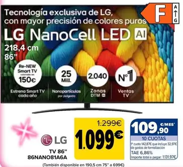 LG - Tv 86" 86NANO81A6A
