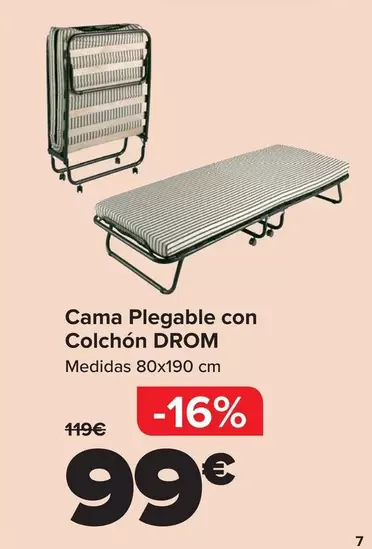 Drom - Cama Plegable Con Colchón