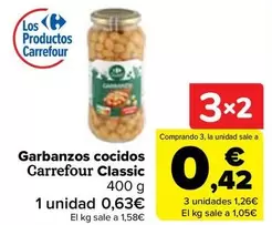 Carrefour Classic - Garbanzos Cocidos 