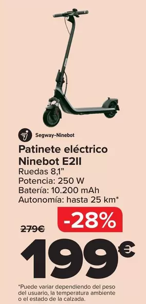 Segway Ninebot - Patinete Electrico E2II