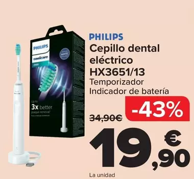 Philips - Cepillo Dental Electrico HX3651/13