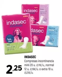 Indasec - Compresas Incontinencia Mini