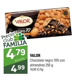 Valor - Chocolate Negro 70% Con Almendras