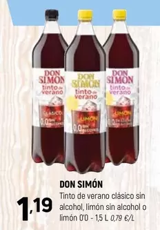 Don Simón - Tinto De Verano Clasico Sin Alcohol, Limon Sin Alcohol O Limon
