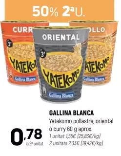 Gallina Blanca - Yatekomo Pollastre, Oriental O Curry