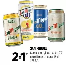 San Miguel - Cervesa Original, Radler, 0,0 O Llimona Llauna