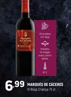 Marqués de Cáceres - Vi Rioja Crianca