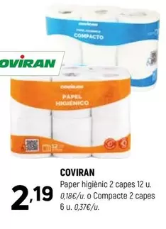 coviran - Paper Higienic 2 Capes 12 U.