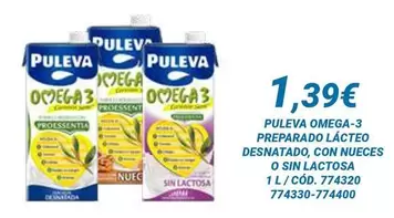 Puleva - Preparado Lacteo Desnatado, Con Nueces O Sin Lactosa