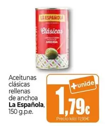 La Española - Aceitunas Clasicas Rellenas De Anchoa