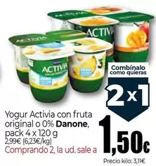 Danone - Yogur Activia Con Fruta Original O 0%
