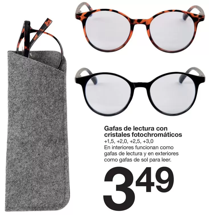 Gafas De Lectura Con Cristales Fotochromáticos