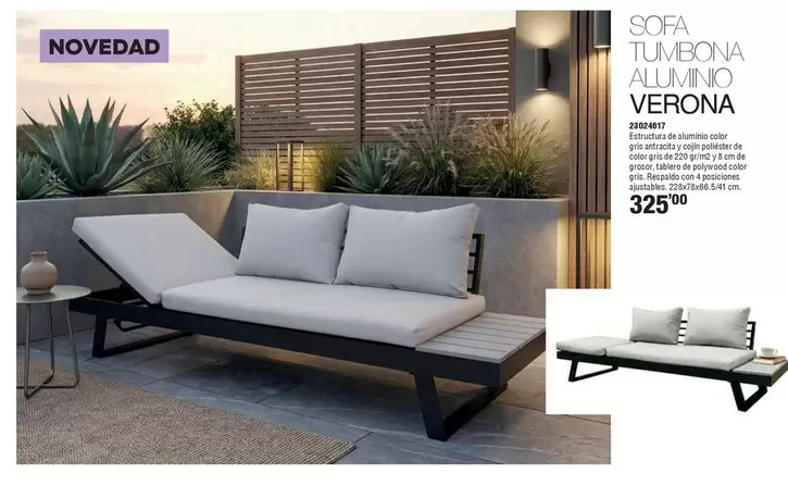 Sofa Tumbona Aluminio Verona